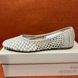Chic Cream Woven Flats